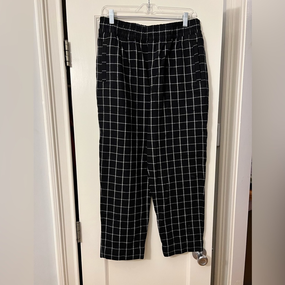 Madewell Huston Pull-On Tapered Pants in Plaid